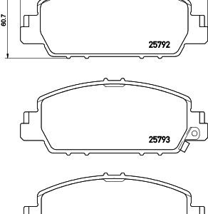 Placute frana HONDA HR-V (RU) 1.5 (RU1) benzina 130 cai BREMBO P 28 077