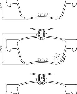 Placute frana HONDA CIVIC X hatchback (FC_, FK_) 1.0 VTEC (FK6) benzina 129 cai BREMBO P 28 089