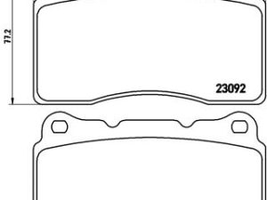 Placute frana HONDA CIVIC IX (FK) 2.0 i-VTEC Type R (FK2) benzina 310 cai BREMBO P 54 039