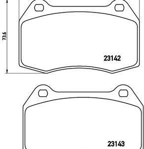 Placute frana HONDA CIVIC VIII limuzina (FD, FA) 1.8 (FD1, FD7, FA1) benzina 140 cai BREMBO P 56 047