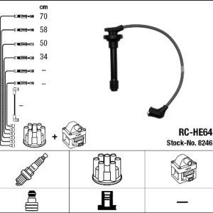 Set cablaj aprindere HONDA CIVIC VI Hatchback (EJ, EK) 1.6 VTi (EK4) benzina 160 cai NGK 8246