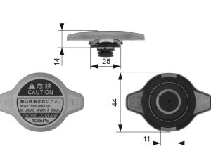 Buson radiator HONDA CIVIC IX Tourer (FK) 1.8 i-VTEC (FK2) benzina 141 cai GATES RC134