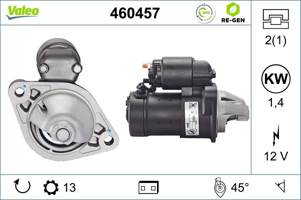 Electromotor HONDA CIVIC VII Hatchback (EU, EP, EV) 1.7 CTDi (EP4, EU9) diesel 100 cai VALEO 460457