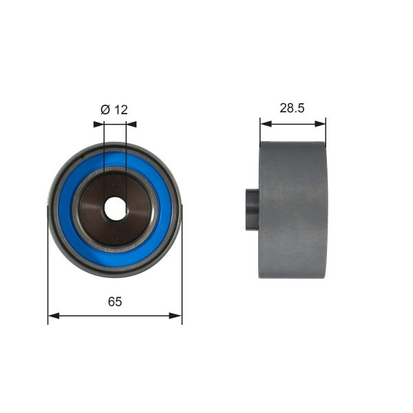 Rola ghidare / conducere curea distributie HONDA CIVIC VII Hatchback (EU, EP, EV) 1.7 CTDi (EP4, EU9) diesel 100 cai GATES T42081