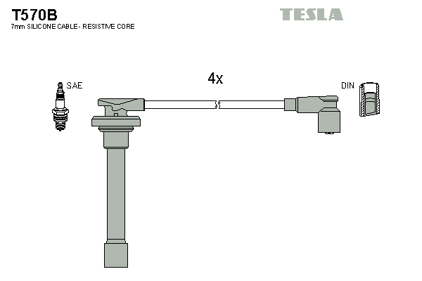 Set cablaj aprindere HONDA CIVIC VI Fastback (MA, MB) 1.6 i (MB1) benzina 113 cai TESLA T570B