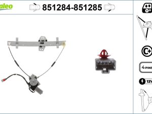 Mecanism actionare geam HONDA CIVIC VII Hatchback (EU, EP, EV) 1.4 iS (EP1, EU5, EU7) benzina 90 cai VALEO 851284