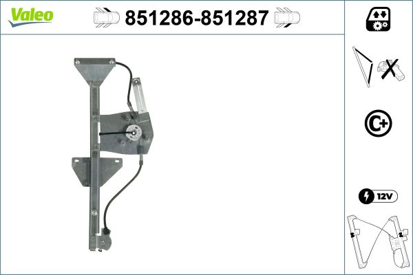 Mecanism actionare geam HONDA CIVIC VIII limuzina (FD, FA) 1.3 (FD3) benzina 116 cai VALEO 851286