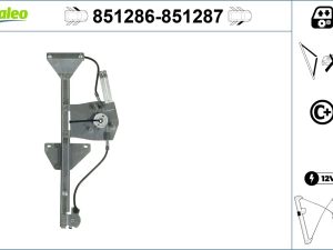 Mecanism actionare geam HONDA CIVIC VIII Hatchback (FN, FK) 1.4 (FK1) benzina 83 cai VALEO 851286