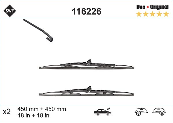 Lamela stergator HONDA CIVIC III limuzina (AM, AK, AU) 1.2 (AM) benzina 54 cai SWF 116226