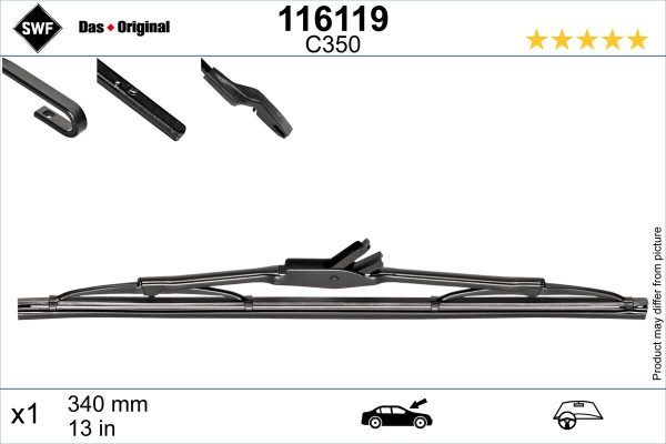 Lamela stergator HONDA CIVIC VI Aerodeck (MB, MC) 1.4 16V (MB8) benzina 75 cai SWF 116119