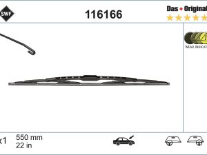 Lamela stergator HONDA CIVIC VIII limuzina (FD, FA) 1.3 IMA (FA3, FD3) benzina/elector 95 cai SWF 116166