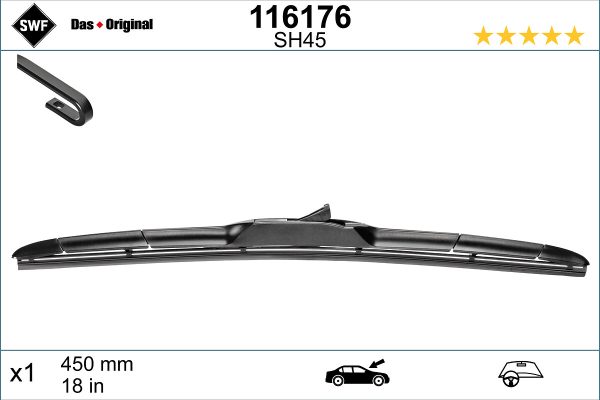 Lamela stergator HONDA CIVIC IX Tourer (FK) 1.6 i-DTEC (FK3) diesel 120 cai SWF 116176