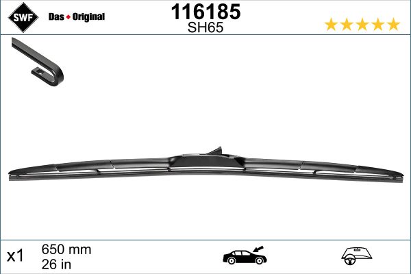 Lamela stergator HONDA CIVIC IX Tourer (FK) 1.6 i-DTEC (FK3) diesel 120 cai SWF 116185