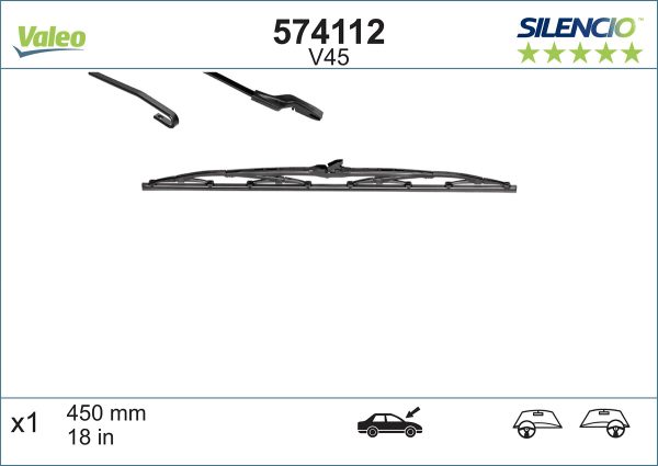 Lamela stergator HONDA CIVIC X hatchback (FC_, FK_) 1.0 VTEC (FK6) benzina 129 cai VALEO 574112