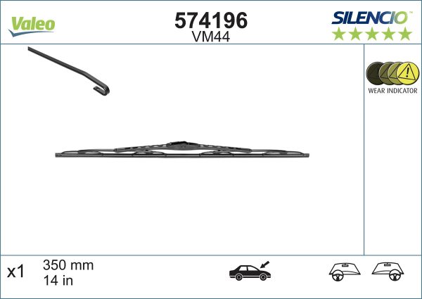 Lamela stergator HONDA CIVIC X hatchback (FC_, FK_) 1.0 VTEC (FK6) benzina 129 cai VALEO 574196