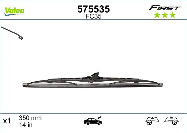 Lamela stergator HONDA CIVIC X hatchback (FC_, FK_) 1.0 VTEC (FK6) benzina 129 cai VALEO 575535
