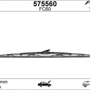 Lamela stergator HONDA CIVIC VII Hatchback (EU, EP, EV) 1.4 i (EP1, EU7) benzina 75 cai VALEO 575560