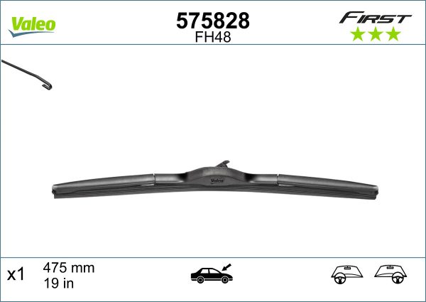 Lamela stergator HONDA CIVIC IX (FK) 1.4 i-VTEC (FK1) benzina 99 cai VALEO 575828