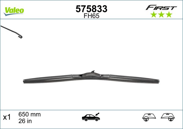 Lamela stergator HONDA CIVIC IX (FK) 1.4 i-VTEC (FK1) benzina 99 cai VALEO 575833