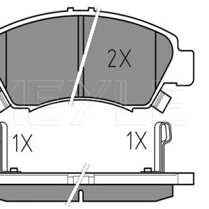 Placute frana HONDA CIVIC VI Hatchback (EJ, EK) 1.4 i (EJ9) benzina 75 cai MEYLE 025 216 9715/PD