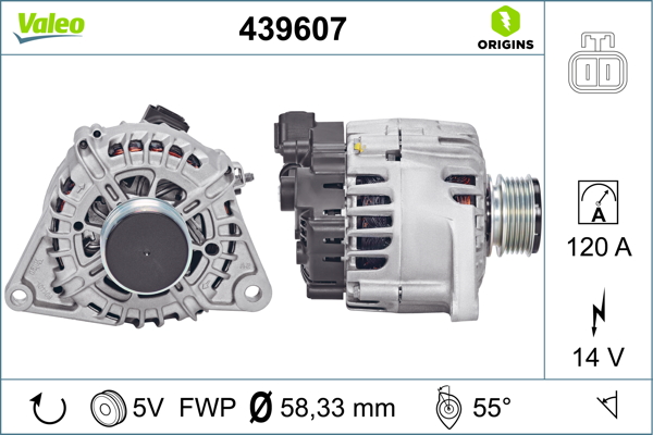 Alternator HYUNDAI ACCENT III limuzina (MC) 1.5 CRDi GLS diesel 110 cai VALEO 439607