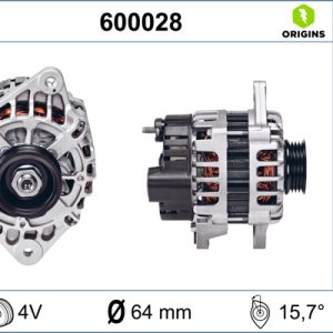 Alternator HYUNDAI GETZ (TB) 1.1 benzina 67 cai VALEO 600028