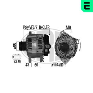 Alternator HYUNDAI i30 (GD) 1.6 GDI benzina 135 cai ERA 209004A