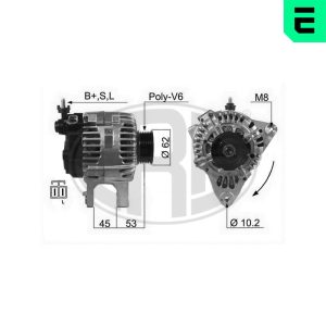 Alternator HYUNDAI SANTA FE I (SM) 2.7 V6 4x4 benzina 173 cai ERA 210479A
