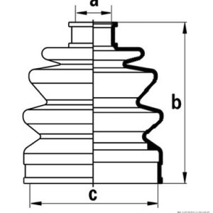 Ansamblu burduf articulatie planetara HYUNDAI SANTA FE I (SM) 2.4 16V 4x4 benzina 146 cai HERTH BUSS JAKOPARTS J2860504