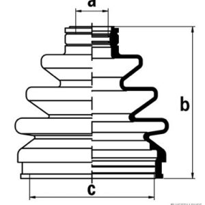 Ansamblu burduf articulatie planetara HYUNDAI COUPE I (RD) 2.0 16V benzina 139 cai HERTH BUSS JAKOPARTS J2863008