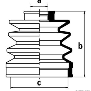 Ansamblu burduf articulatie planetara HYUNDAI ACCENT II limuzina (LC) 1.3 benzina 86 cai HERTH BUSS JAKOPARTS J2865000