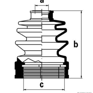 Ansamblu burduf articulatie planetara HYUNDAI PONY (X-2) 1.3 benzina 58 cai HERTH BUSS JAKOPARTS J2888010