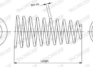 Arc spiral HYUNDAI i30 (FD) 2.0 CRDi diesel 140 cai MONROE SP3743