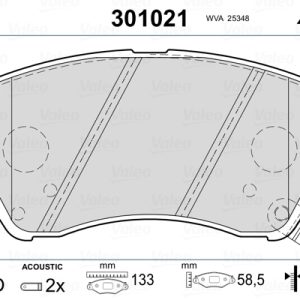 Set placute frana VALEO 301021 – HYUNDAI | AutoRival