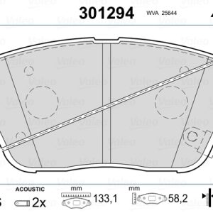 Set placute frana VALEO 301294 – HYUNDAI | AutoRival