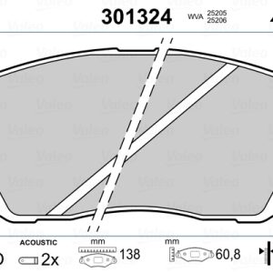 Set placute frana VALEO 301324 – HYUNDAI | AutoRival