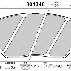Set placute frana VALEO 301348 – HYUNDAI | AutoRival