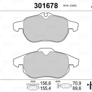 Set placute frana VALEO 301678 – HYUNDAI | AutoRival