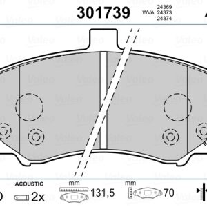 Set placute frana VALEO 301739 – HYUNDAI | AutoRival