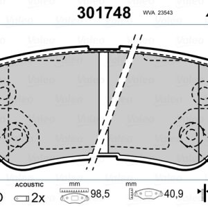 Set placute frana VALEO 301748 – HYUNDAI | AutoRival