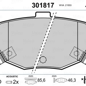 Set placute frana VALEO 301817 – HYUNDAI | AutoRival