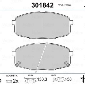 Set placute frana VALEO 301842 – HYUNDAI | AutoRival