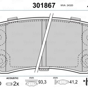 Set placute frana VALEO 301867 – HYUNDAI | AutoRival