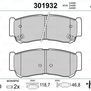 Set placute frana VALEO 301932 – HYUNDAI | AutoRival