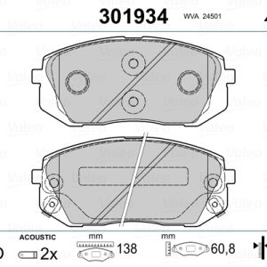 Set placute frana VALEO 301934 – HYUNDAI | AutoRival