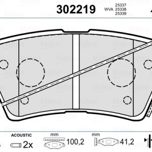 Set placute frana VALEO 302219 – HYUNDAI | AutoRival