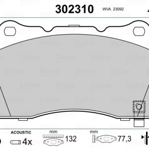 Set placute frana VALEO 302310 – HYUNDAI | AutoRival