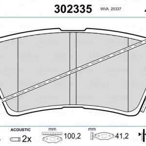 Set placute frana VALEO 302335 – HYUNDAI | AutoRival