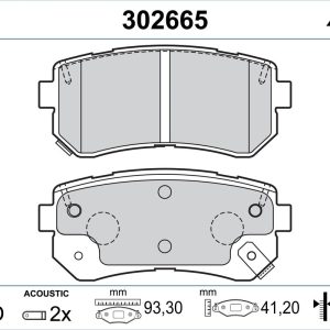 Set placute frana VALEO 302665 – HYUNDAI | AutoRival