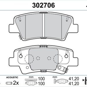 Set placute frana VALEO 302706 – HYUNDAI | AutoRival